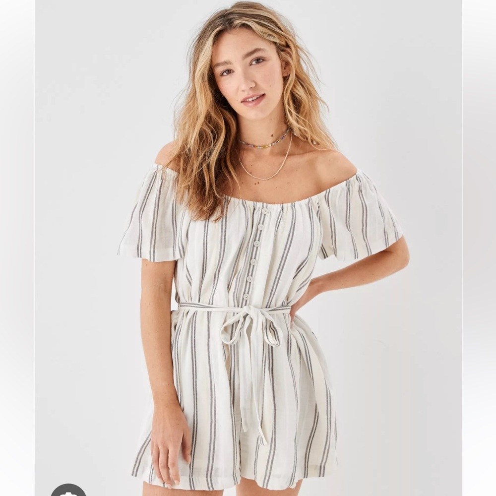 AE Striped Tie-Waist Romper